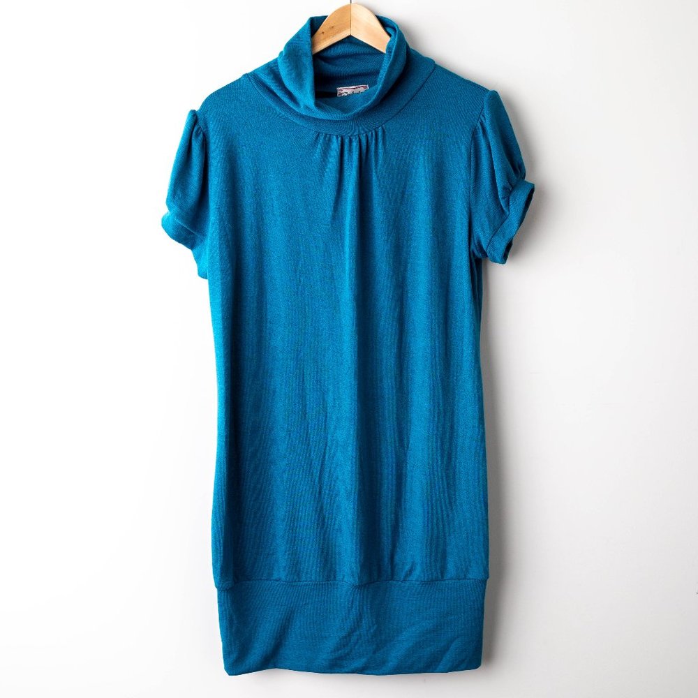 Soulmates | Cowl Neck Turquoise Tunic | XL